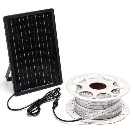 Aigostar - Ruban solaire LED dimmable/20W/3,2V 20 m 6500K IP65 + télécommande
