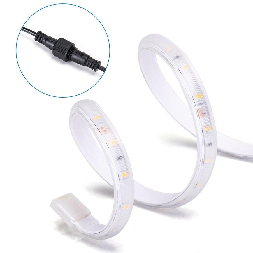 Aigostar - Ruban solaire LED dimmable/20W/3,2V 20 m 6500K IP65 + télécommande