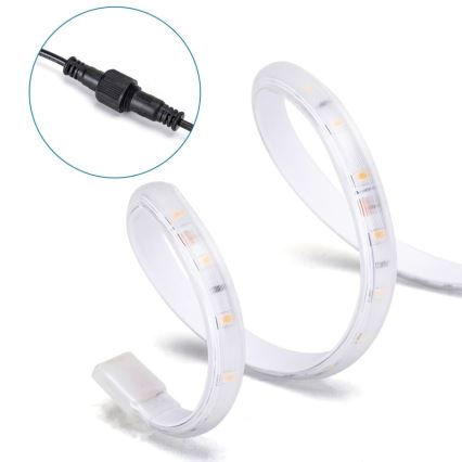 Aigostar - Ruban solaire à intensité variable LED/5W/3,2V 5 m 2700K IP65 4000 mAh + Télécommande