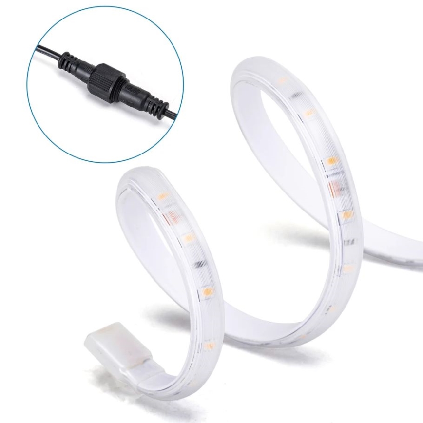 Aigostar - Ruban solaire à intensité variable LED/5W/3,2V 5 m 2700K IP65 4000 mAh + Télécommande