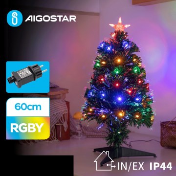 Aigostar - Sapin de Noël extérieur LED/3,6W/230V 60 cm IP44 multicolore