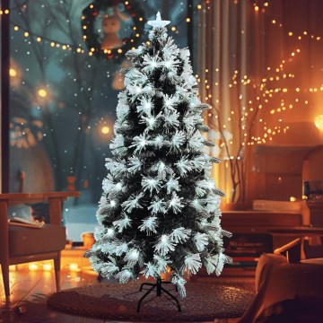Aigostar - Sapin de Noël LED d'extérieur 125 LED / 8 fonctions 1,2 m IP44 blanc froid