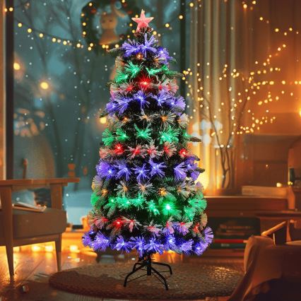 Aigostar - Sapin de Noël LED d'extérieur 165 LED / 8 fonctions, 1,5 m, IP44, multicolore