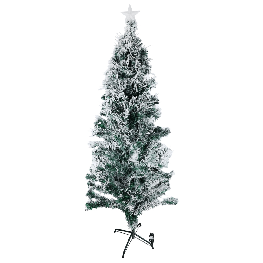 Aigostar - Sapin de Noël extérieur LED 245 LED / 8 fonctions 2,1 m IP44 blanc froid