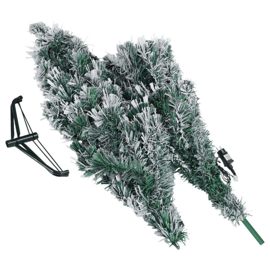 Aigostar - Sapin de Noël extérieur LED 245 LED / 8 fonctions 2,1 m IP44 blanc froid