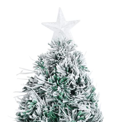 Aigostar - Sapin de Noël LED d'extérieur 85 LED/8 fonctions 0,9 m IP44 blanc froid