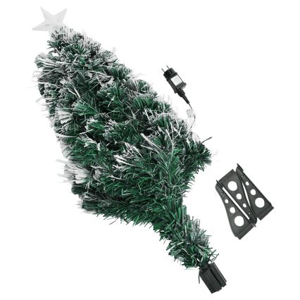 Aigostar - Sapin de Noël LED d'extérieur 85 LED/8 fonctions 0,9 m IP44 blanc froid