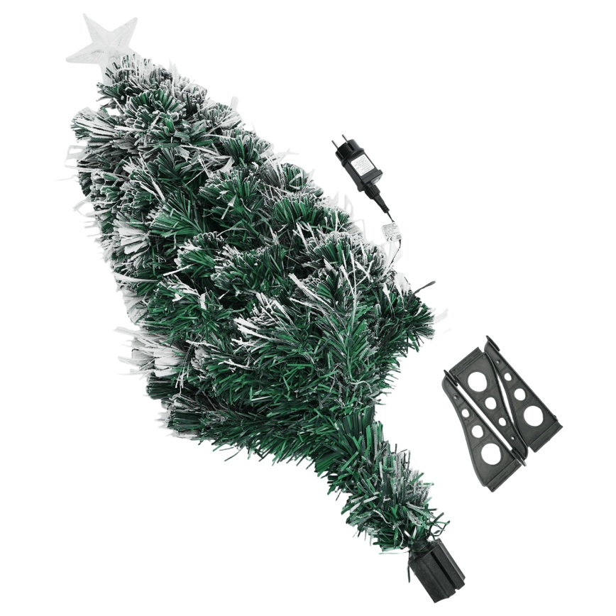 Aigostar - Sapin de Noël LED d'extérieur 85 LED/8 fonctions 0,9 m IP44 blanc froid