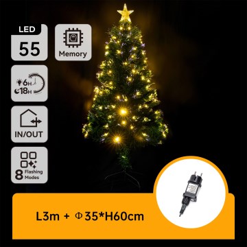 Aigostar - Sapin de Noël LED d'extérieur LED/3,6W/230V 60 cm IP44 blanc chaud