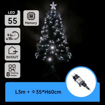 Aigostar - Sapin de Noël LED d'extérieur LED/3,6W/230V 60 cm IP44 blanc froid