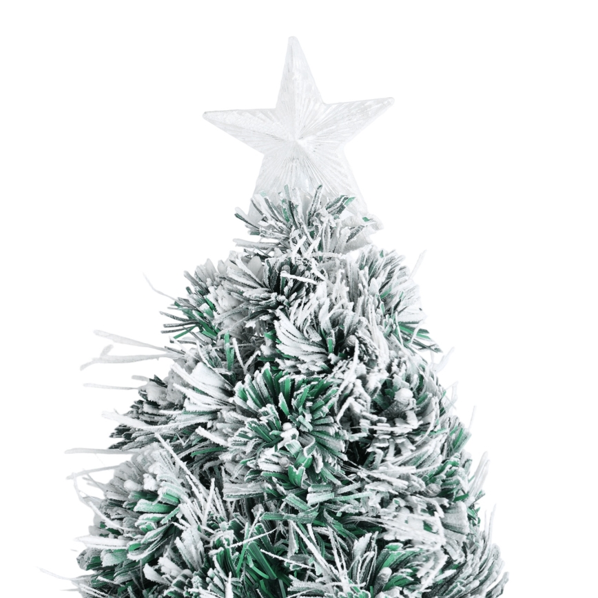 Aigostar - Sapin de Noël extérieur à LED 205 LED/8 fonctions 1,8 m IP44 blanc froid