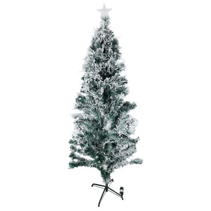 Aigostar - Sapin de Noël extérieur à LED 205 LED/8 fonctions 1,8 m IP44 blanc froid