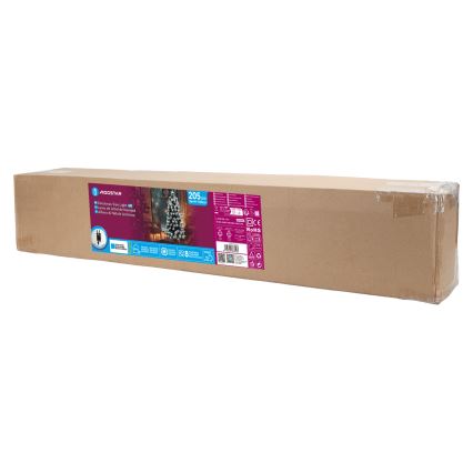 Aigostar - Sapin de Noël extérieur à LED 205 LED/8 fonctions 1,8 m IP44 blanc froid