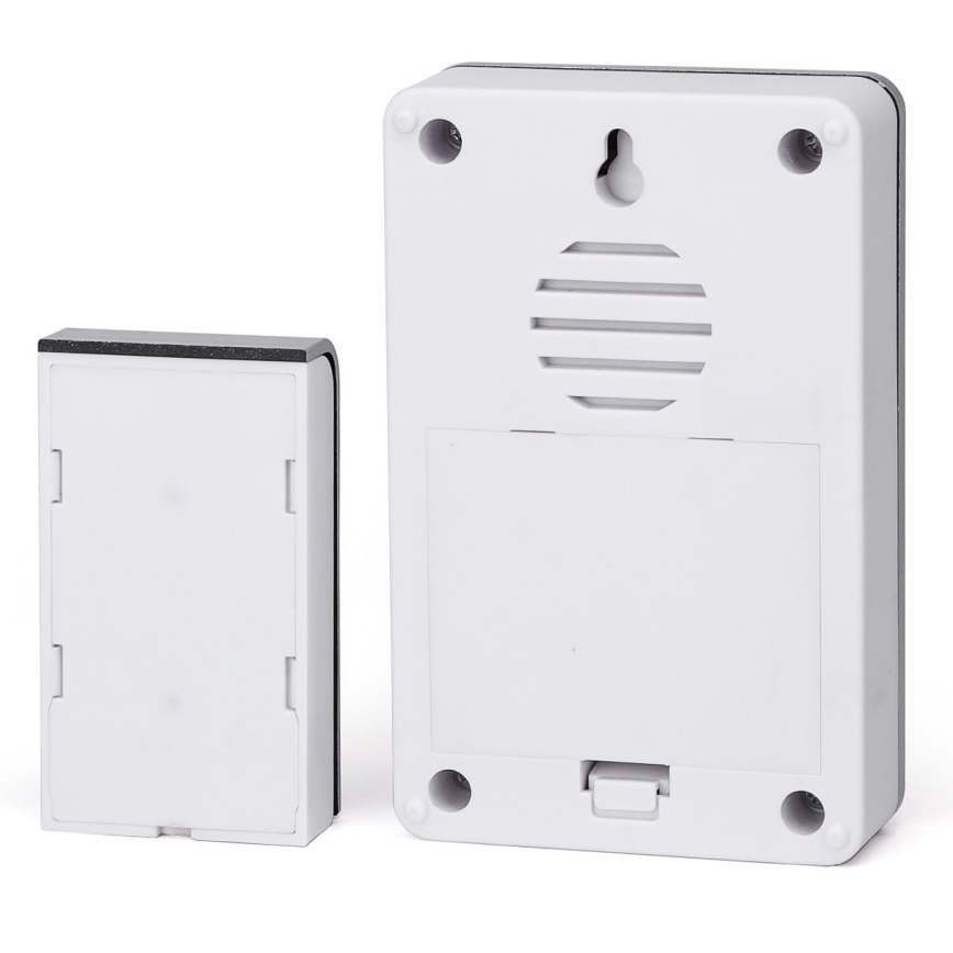 Aigostar - Sonnette sans fil 3xAA/12V IP44 argent