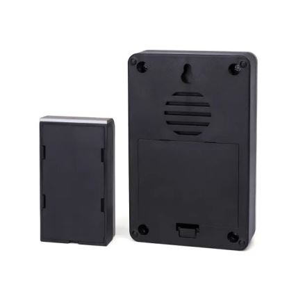 Aigostar - Sonnette sans fil 3xAA/12V IP44 noir/cuivre
