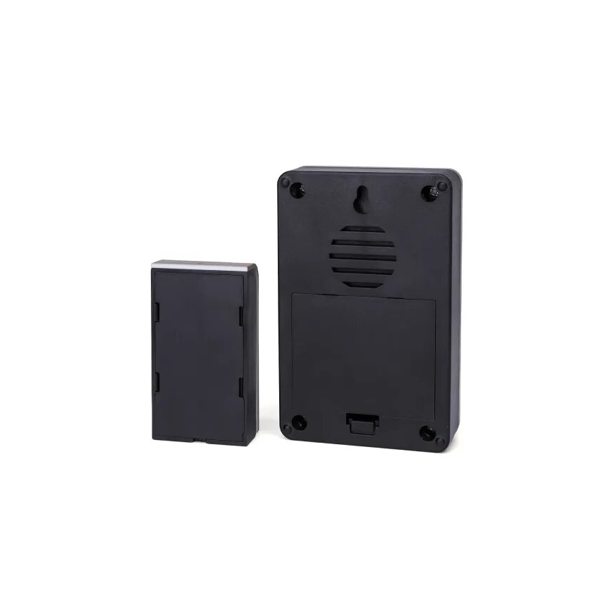 Aigostar - Sonnette sans fil 3xAA/12V IP44 noir/cuivre