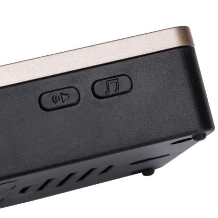 Aigostar - Sonnette sans fil 3xAA/12V IP44 noir/cuivre