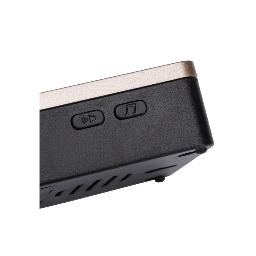 Aigostar - Sonnette sans fil 3xAA/12V IP44 noir/cuivre