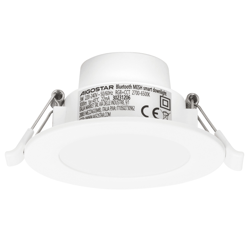 Aigostar - Spot encastrable RGBW salle de bain à intensité variable MESH Smart LED/3W/230V 2700-6500K IP44