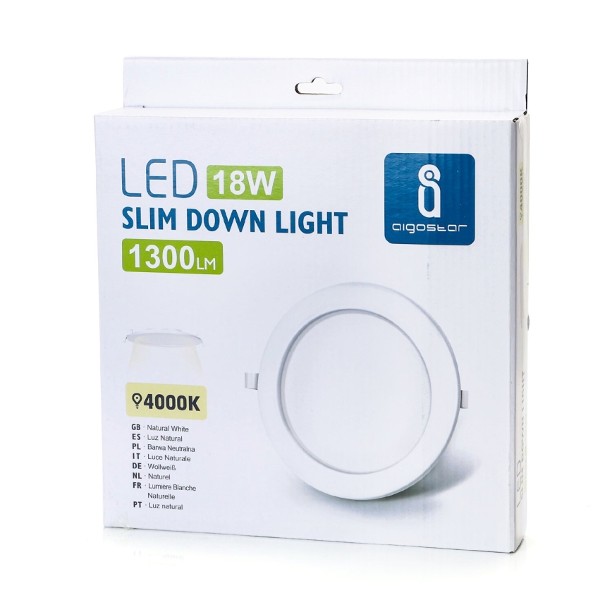 Aigostar - Spot encastrable ULTRATHIN LED/18W/230V 4000K blanc
