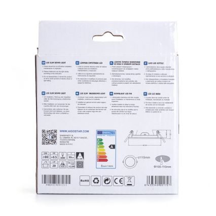 Aigostar - Spot encastrable ULTRATHIN LED/6W/230V 3000K blanc