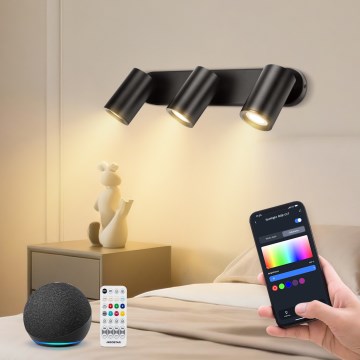 Aigostar - Spot LED RGBW dimmable MESH 3xLED/4,9W/230V 2700-6500K blanc + télécommande