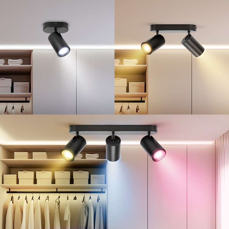 Aigostar - Spot LED RGBW dimmable MESH 3xLED/4,9W/230V 2700-6500K blanc + télécommande