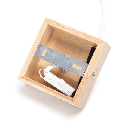 Aigostar - Suspension en bois sur câble 1xE27/60W/230V pin