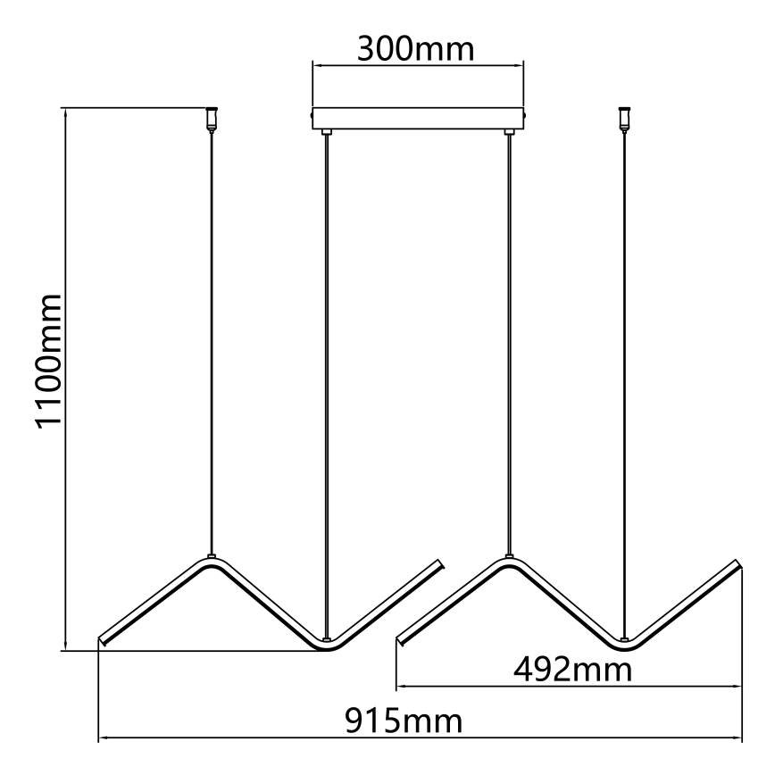 Aigostar - Suspension filaire LED/23W/230V 6500K