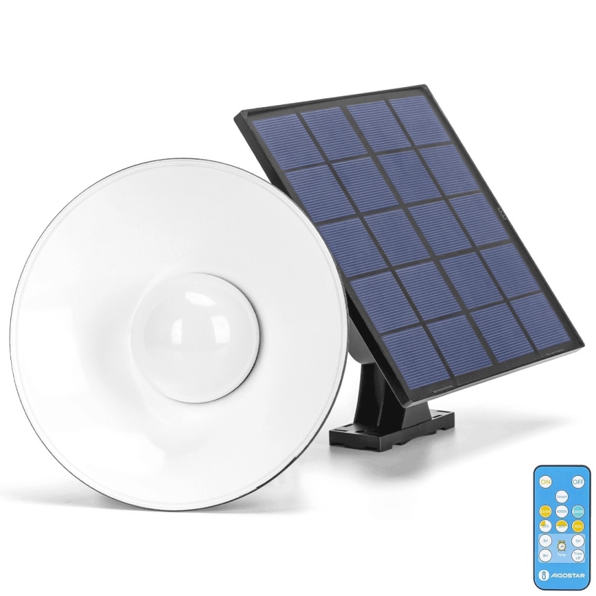 Aigostar - Suspension filaire solaire à intensité variable LED/3,2V 3000K/4000K/6500K 5000 mAh IP65 + Télécommande