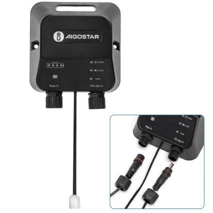 Aigostar - Suspension solaire 2xLED/35W/12V 6000 mAh 6500K d. 10 cm + Télécommande