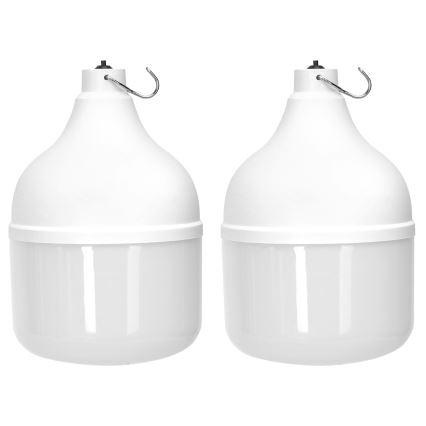 Aigostar - Suspension solaire 2xLED/70W/12V 12000 mAh 6500K d. 12 cm + Télécommande