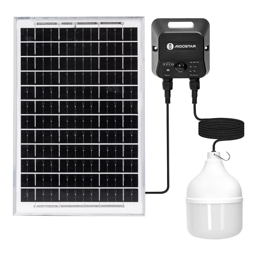 Aigostar - Suspension solaire avec détecteur LED/70W/12V 6000 mAh 6500K d. 12 cm + Télécommande