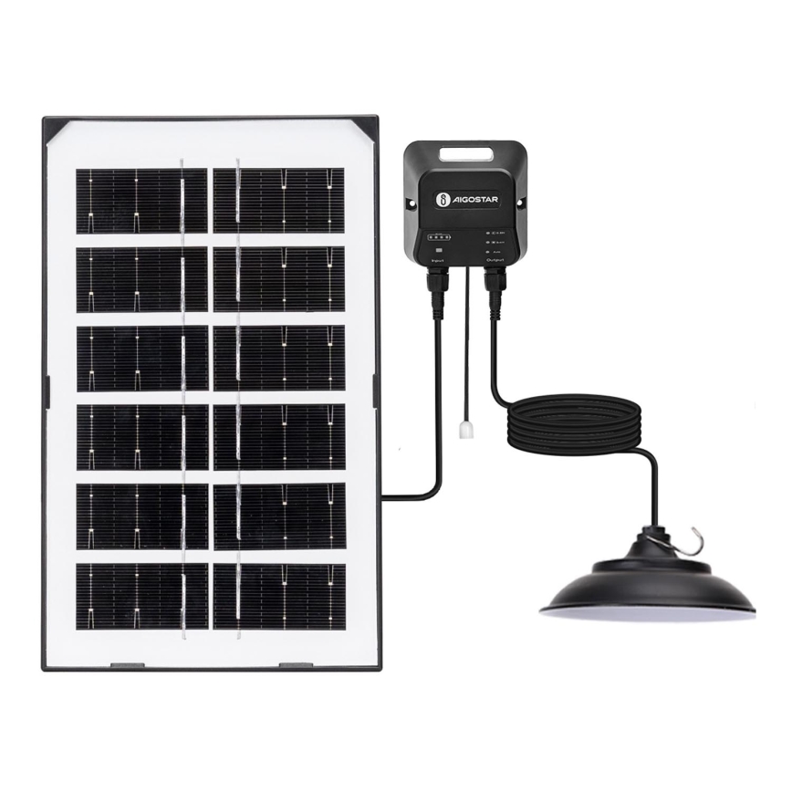 Aigostar - Suspension solaire LED/35W/12V 3000 mAh 6500K d. 15 cm + Télécommande