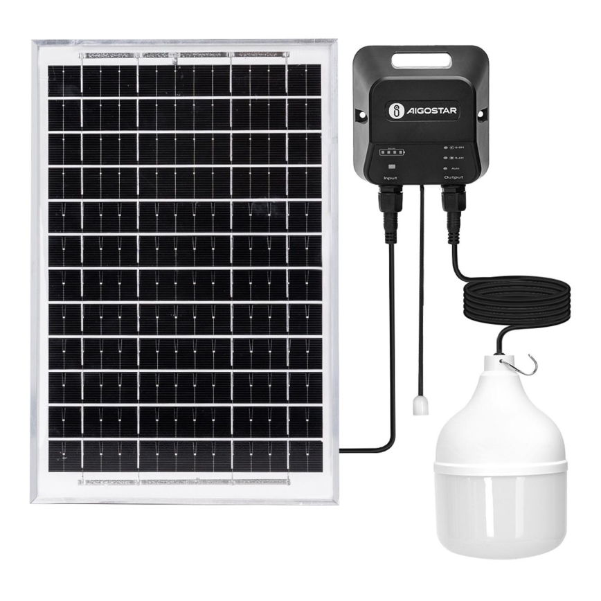 Aigostar - Suspension solaire LED/70W/12V 6000 mAh 6500K d. 12 cm + Télécommande