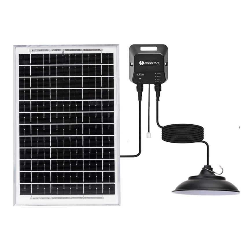 Aigostar - Suspension solaire LED/70W/12V 6000 mAh 6500K d. 23,5 cm + Télécommande
