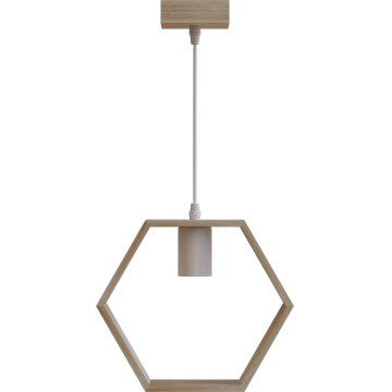 Aigostar - Suspension sur câble 1xE27/60W/230V beige