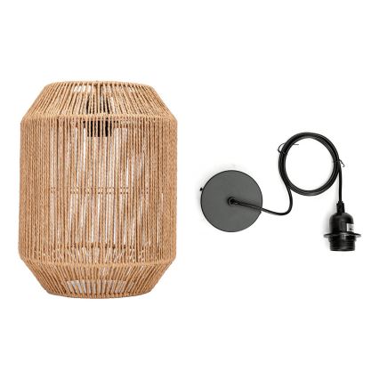 Aigostar - Suspension sur câble 1xE27/60W/230V beige Ø 23 cm