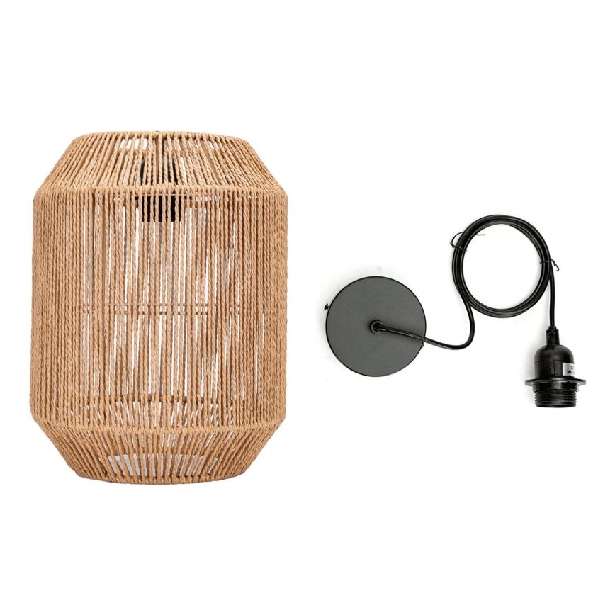 Aigostar - Suspension sur câble 1xE27/60W/230V beige Ø 23 cm
