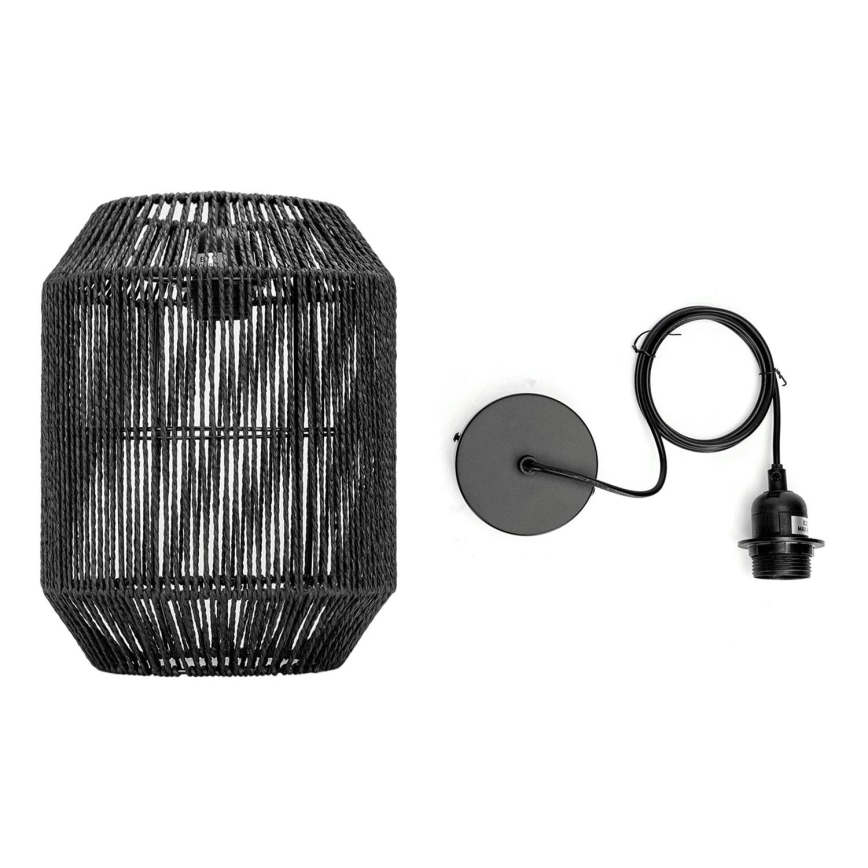 Aigostar - Suspension sur câble 1xE27/60W/230V noire Ø 23 cm