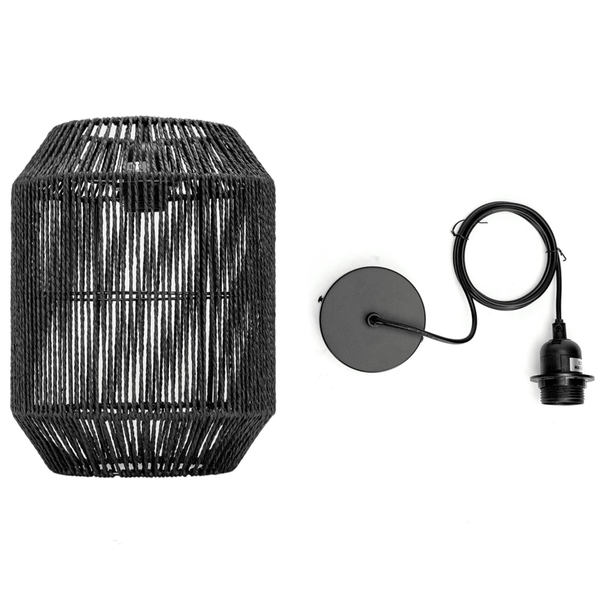 Aigostar - Suspension sur câble 1xE27/60W/230V noire Ø 23 cm