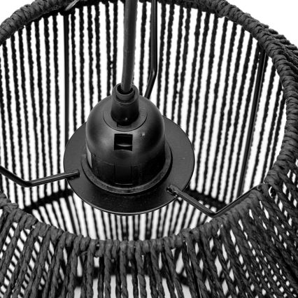 Aigostar - Suspension sur câble 1xE27/60W/230V noire Ø 23 cm