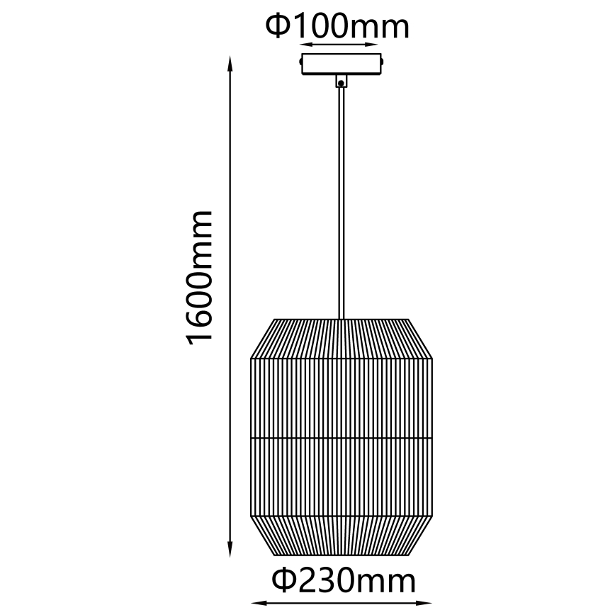 Aigostar - Suspension sur câble 1xE27/60W/230V noire Ø 23 cm