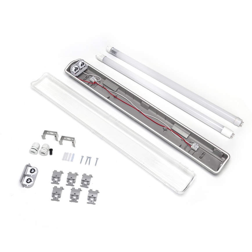 Aigostar - Tube fluorescent industriel LED 2xG13/9W/230V 4000K 66,6 cm IP65