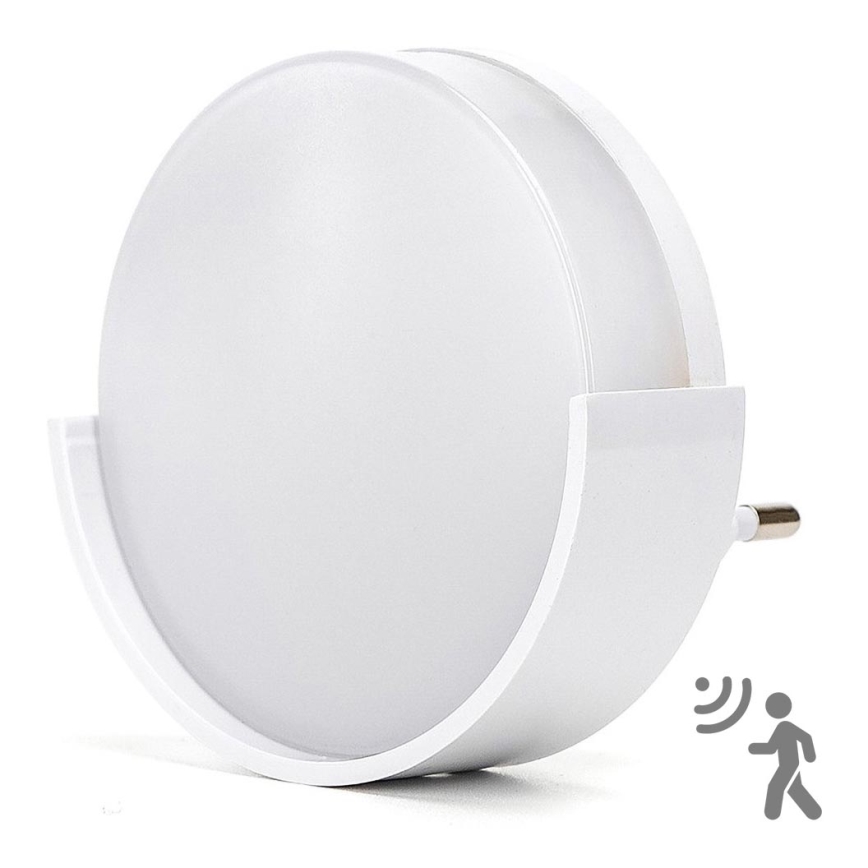 Aigostar - Veilleuse avec détecteur crépusculaire LED/1W/230V 6500K arrondi