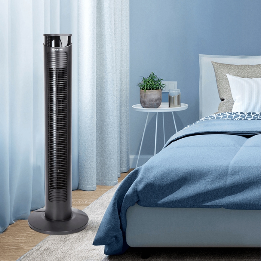 Aigostar - Ventilateur colonne 45W/230V noir + Télécommande