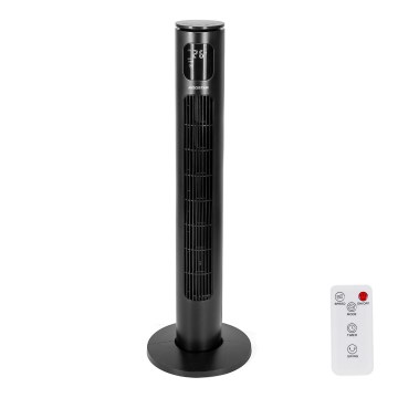 Aigostar - Ventilateur colonne 50W/230V noir Wi-Fi + télécommande