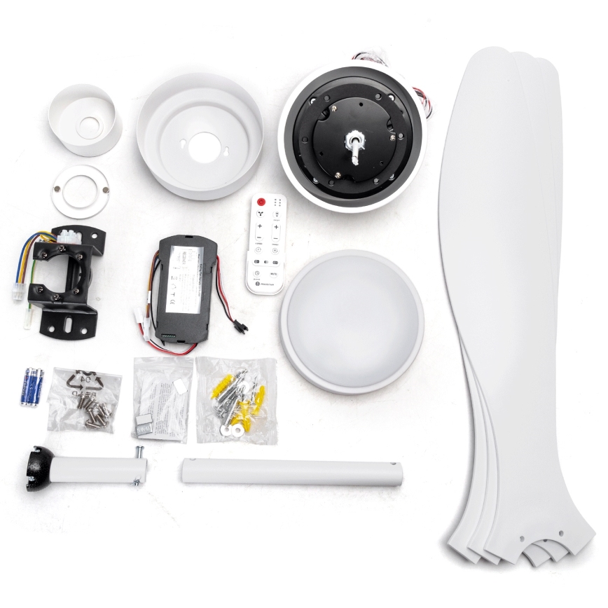 Aigostar - Ventilateur de plafond à intensité variable LED/20W/230V 2700-6500K 132cm blanc + télécommande