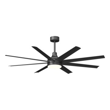 Aigostar - Ventilateur de plafond à intensité variable LED/24W/230V 2700-6500K 165cm noir + télécommande