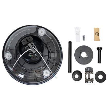 Aigostar - Ventilateur de plafond à intensité variable LED/50W/230V 2700-6500K 106cm noir + télécommande